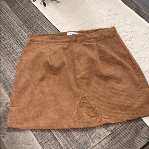 Bluivy Tan Corduroy Mini Skirt